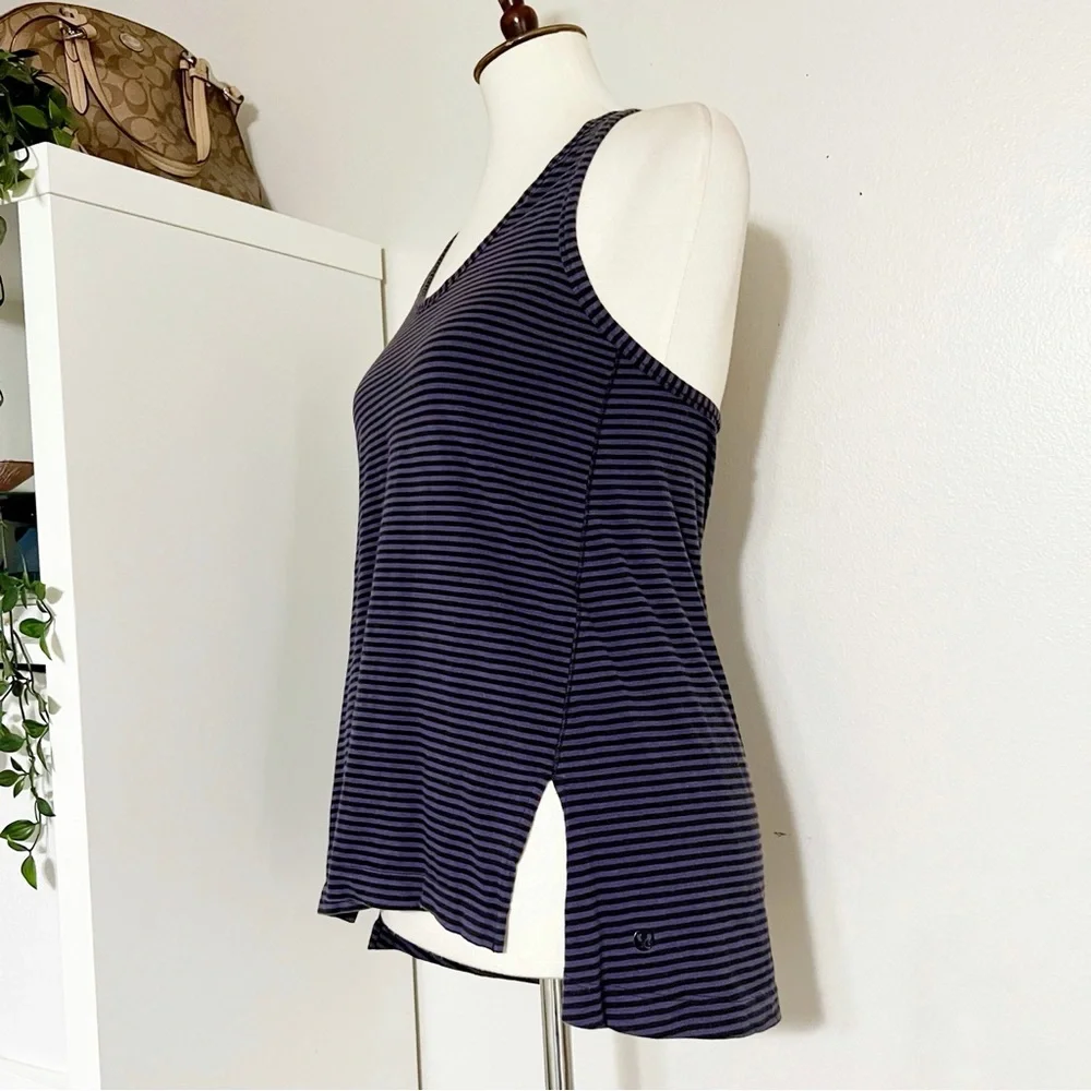 lululemon Mountain Tank Stripe Cadet‎ Purple Black